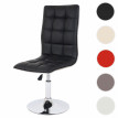 Chaise de salle à  manger HWC-C41, chaise de cuisine, pivotante et réglable en hauteur, similicuir - noir