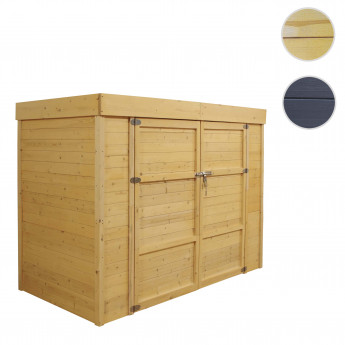 Garage à&nbsp; 2 vélos HWC-H63, remise à&nbsp; vélos remise à outils, verrouillable 150x204x100cm - anthracite