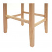Tabouret de bar HWC-C33, tabouret de comptoir, bois - gris mat, pieds clair, similicuir
