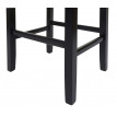 Tabouret de bar HWC-C33, tabouret de comptoir, bois - écriture, gris, pieds foncés, tissu/textile