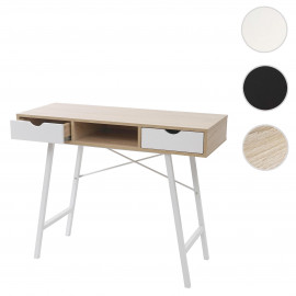 Table console HWC-E92, table de rangement table d'appoint, structure 3D 100x40cm - noir