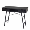 Table console HWC-E92, table de rangement table d'appoint, structure 3D 100x40cm - noir