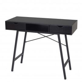 Table console HWC-E92, table de rangement table d'appoint, structure 3D 100x40cm - noir