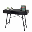 Table console HWC-E92, table de rangement table d'appoint, structure 3D 100x40cm - noir