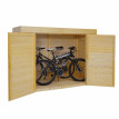 Garage à&nbsp; 2 vélos HWC-H63, remise à&nbsp; vélos remise à&nbsp; outils, verrouillable 150x204x100cm - brun