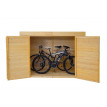 Garage à&nbsp; 2 vélos HWC-H63, remise à&nbsp; vélos remise à&nbsp; outils, verrouillable 150x204x100cm - brun