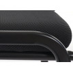 Chaise visiteur T401, chaise de conférence empilable, tissu/textile - siège noir, pieds noirs