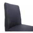 Tabouret de bar HWC-H72, tabouret de comptoir, repose-pieds tissu/textile en acier - gris foncé