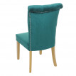 2x chaise de salle à&nbsp; manger HWC-D22, chaise de cuisine, velours riveté - vert foncé, pieds dorés