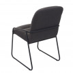 Chaise de salle à&nbsp; manger HWC-H45, chaise de cuisine chaise rembourrée, métal - tissu/textile gris foncé