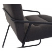 Chaise de salle à&nbsp; manger HWC-H45, chaise de cuisine chaise rembourrée, métal - tissu/textile gris foncé
