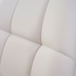 Chaise de salle à  manger HWC-A60, chaise pivotante, design rétro - similicuir créme, pied chromé