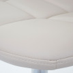 Chaise de salle à  manger HWC-A60, chaise pivotante, design rétro - similicuir créme, pied chromé