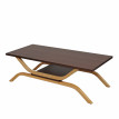 Table basse HWC-H38, table de salon, table d'appoint, table basse, 35x110x48cm - aspect chêne