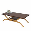 Table basse HWC-H38, table de salon, table d'appoint, table basse, 35x110x48cm - aspect chêne