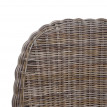 Chaise de salle à manger HWC-H12, chaise de cuisine, osier en rotin bois massif - marron