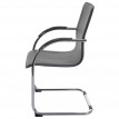 6x Chaise de salle à manger Samara, chaise cantilever, chaise de cuisine avec dossier, PVC acier - gris