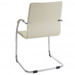 6x Chaise de salle à manger Samara, chaise cantilever avec dossier, PVC acier&nbsp; - crème-beige