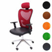 Chaise de bureau professionnelle Atlanta, chaise de direction, pivotante, similicuir - rouge