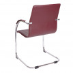 2x Chaise de salle à manger Samara, chaise cantilever, chaise de cuisine avec dossier, PVC acier&nbsp; - bordeaux