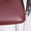 2x Chaise de salle à manger Samara, chaise cantilever, chaise de cuisine avec dossier, PVC acier&nbsp; - bordeaux