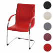 Chaise de conférence Samara, chaise cantilever, PVC&nbsp; - rouge