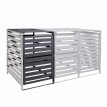 Extension pour abri à poubelles XL pour 1 ou 2 poubelles HWC-H62, bois massif 110x65x93cm - anthracite