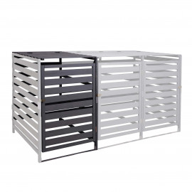 Extension pour abri à poubelles XL pour 1 ou 2 poubelles HWC-H62, bois massif 110x65x93cm - anthracite