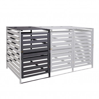 Extension pour abri à poubelles XL pour 1 ou 2 poubelles HWC-H62, bois massif 110x65x93cm - anthracite