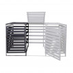 Extension pour abri à poubelles XL pour 1 ou 2 poubelles HWC-H62, bois massif 110x65x93cm - anthracite