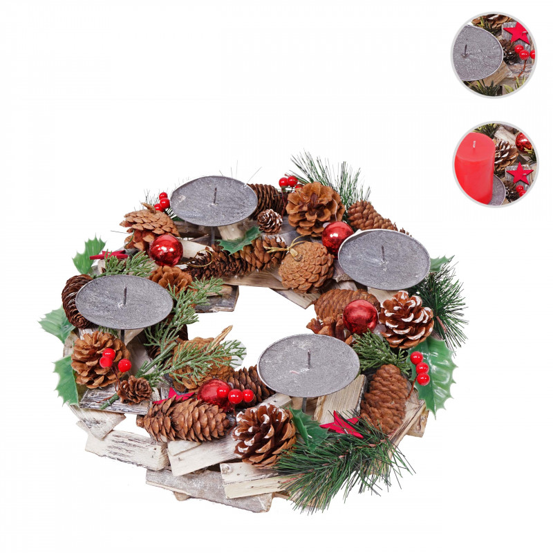 HABA Couronne De L'Avent - Décoration De Noël En Bois De Hêtre Pour L