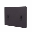 Paroi de séparation acoustique HWC-G75, cloison pour bureaux, Protection visuelle, tissu - 75x60cm,marron-gris