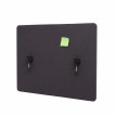 Paroi de séparation acoustique HWC-G75, cloison pour bureaux, Protection visuelle, tissu - 75x60cm,marron-gris