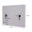 Paroi de séparation acoustique HWC-G75, cloison pour bureaux, Protection visuelle, tissu - 75x60cm,marron-gris