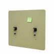 Paroi de séparation acoustique HWC-G75, Protection visuelle pour bureau, panneau, tissu - 65x60cm, vert