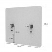 Paroi de séparation acoustique HWC-G75, Protection visuelle pour bureau, panneau, tissu - 65x60cm, vert