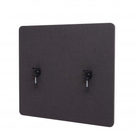 Paroi de séparation acoustique HWC-G75, Protection visuelle pour bureau,panneau, tissu - 65x60cm,marron-gris