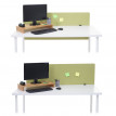 Paroi de séparation acoustique HWC-G75, Protection visuelle pour bureau, panneau, tissu - 140x60cm, vert