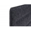 Cloison de table HWC-G76, panneau d'affichage de bureau, avec clips, tissu avec gaufrage - 100x30cm noir