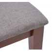 Banc HWC-G65, banc de vestiaire, banc de cuisine, bois massif, tissu / textile gris - 120x41 cm