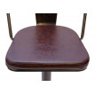 2x Tabouret de bar HWC-H10a, réglable en hauteur, pivotant, design industriel - vintage noir-marron