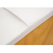 Banc avec compartiments de rangement HWC-G50, banc rembourré, 49x95x35cm, blanc-brun