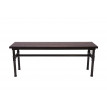 Banc HWC-H10b, salle à manger, bois d'orme, design industriel,120x35cm,certifié FSC- noir-marron
