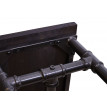 Banc HWC-H10b, salle à manger, bois d'orme, design industriel,120x35cm,certifié FSC- noir-marron