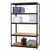 Etagère robuste HWC-E33, pour rangement,acier,charge maximale 875 kg, 5 étagères - noir 200x120x60cm