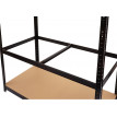 Etagère robuste HWC-E33, pour rangement,acier,charge maximale 875 kg, 5 étagères - noir 200x120x60cm