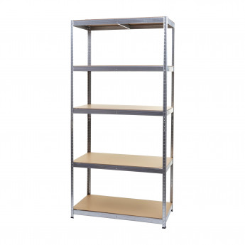 Etagère robuste HWC-E33, pour rangement,acier,charge maximale 875 kg, 5 étagères - galvanisé 200x100x60cm