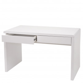 Coiffeuse HWC-G51, coiffeuse table cosmétique, blanc brillant - 120x60cm