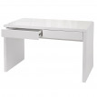 Coiffeuse HWC-G51, coiffeuse table cosmétique, blanc brillant - 120x60cm