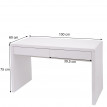 Coiffeuse HWC-G51, coiffeuse table cosmétique, blanc brillant - 120x60cm